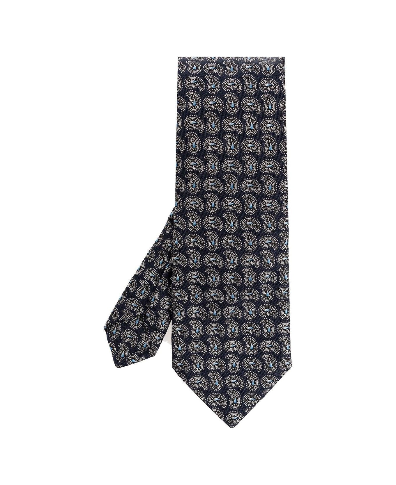 Etro Patterned Tie - Blue ネクタイ