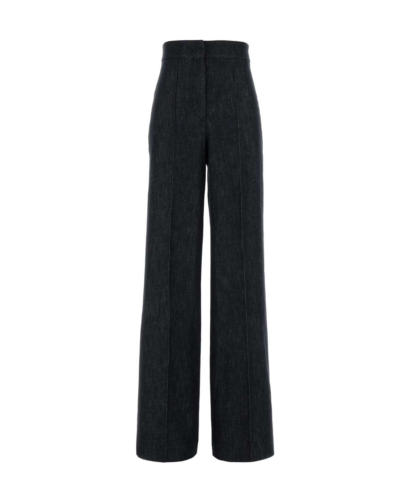 PT Torino Dark Blue Denim Palazzo Jeans - INDACO