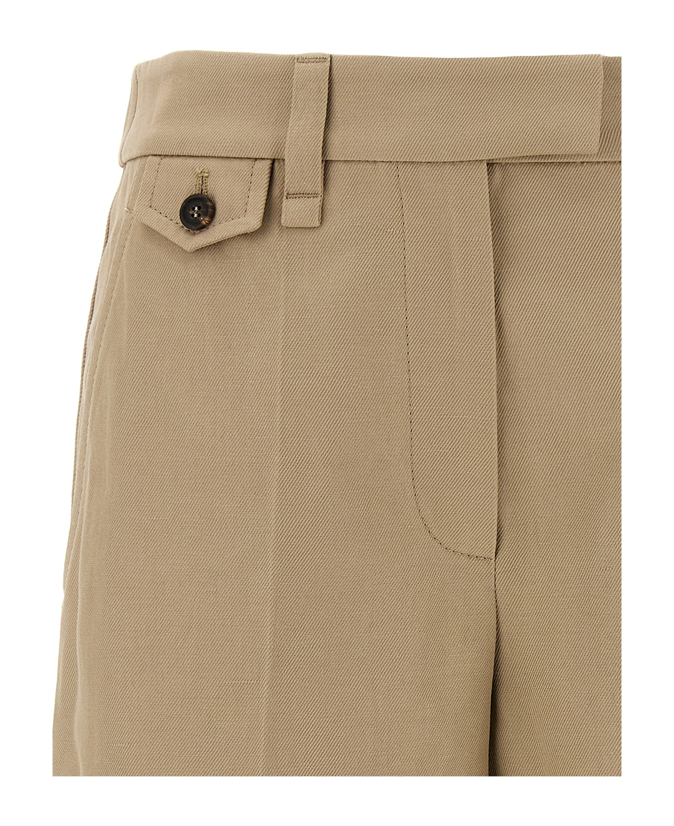 Brunello Cucinelli Turn-up Bermuda Shorts - Beige