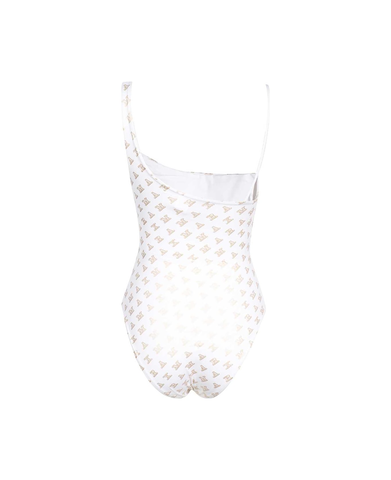 Max Mara One-piece Swimsuit With Logo - White