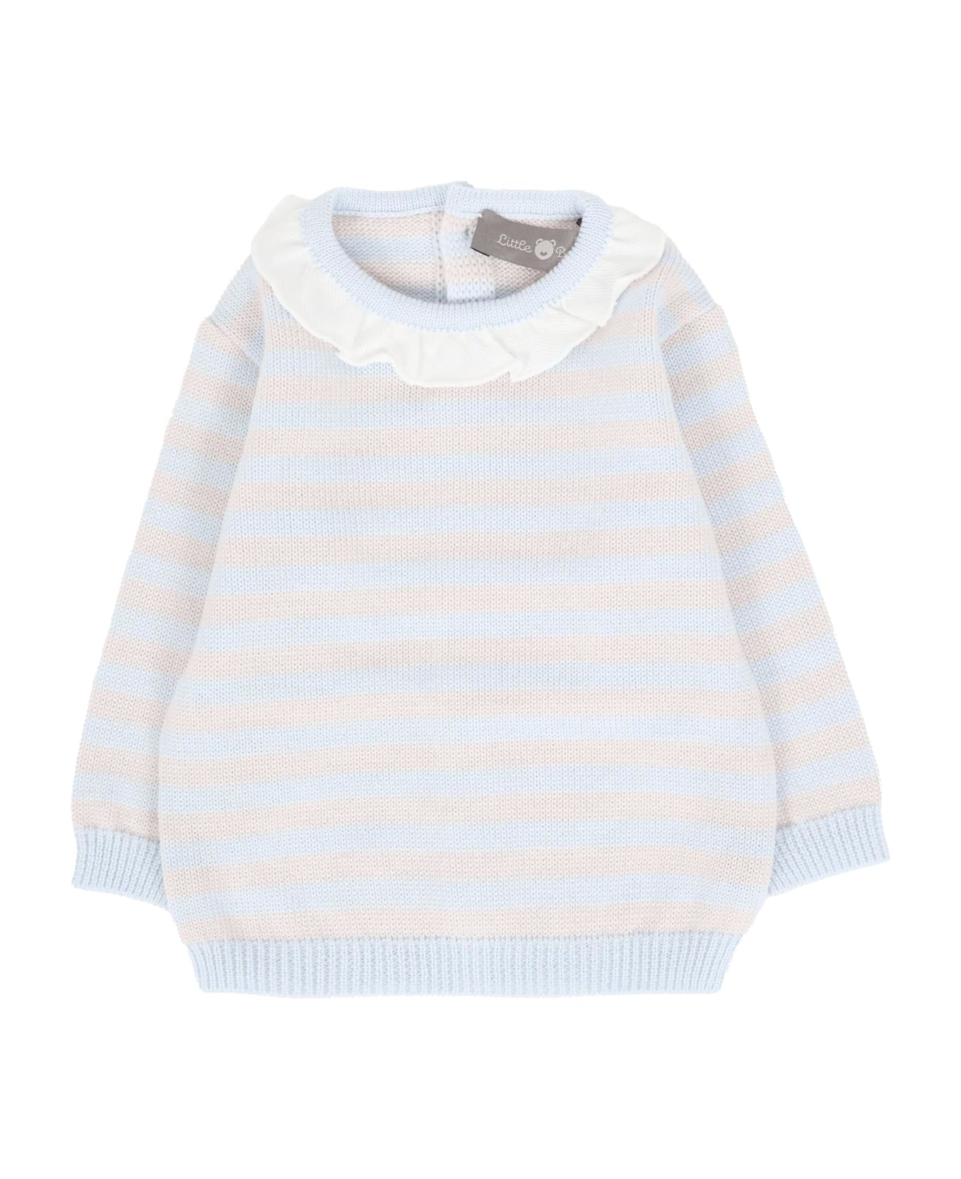 Little Bear Light Blue Sweater For Baby Girl - Light Blue