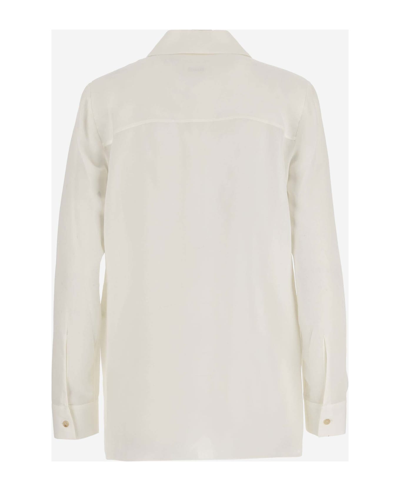 Khaite Luca Ruffle Shirt - CREAM