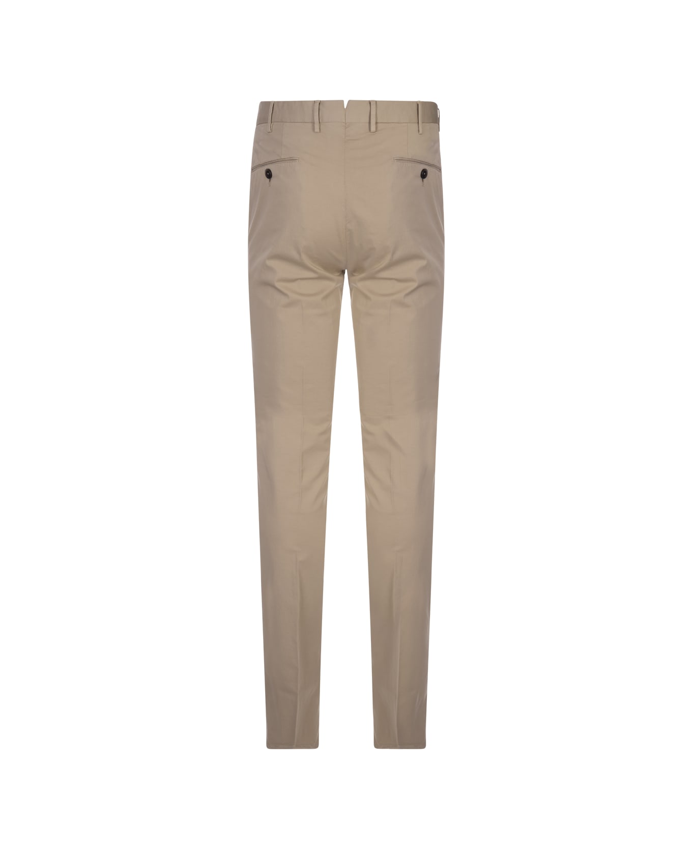 PT Torino Beige Stretch Cotton Classic Trousers - Brown