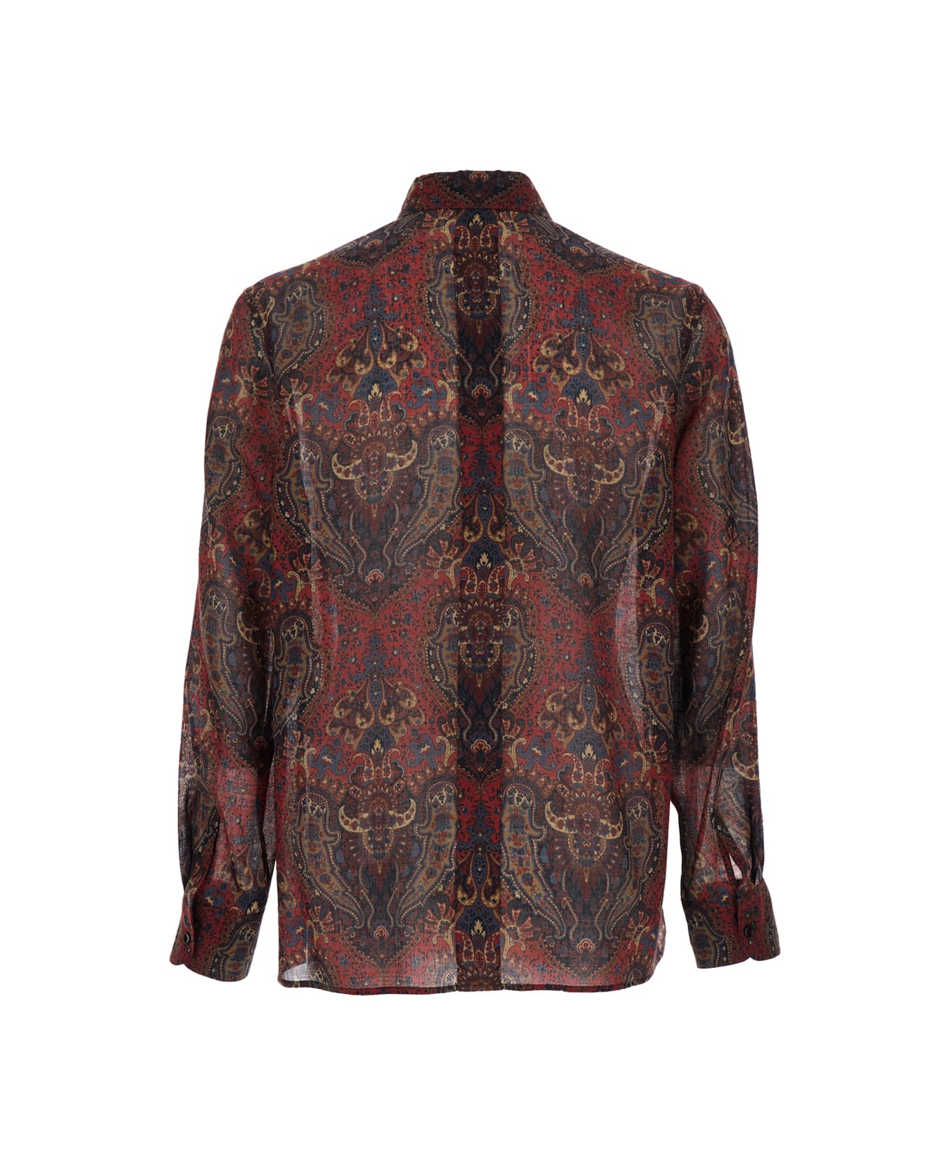 Saint Laurent Paisley Print Shirt - Brown