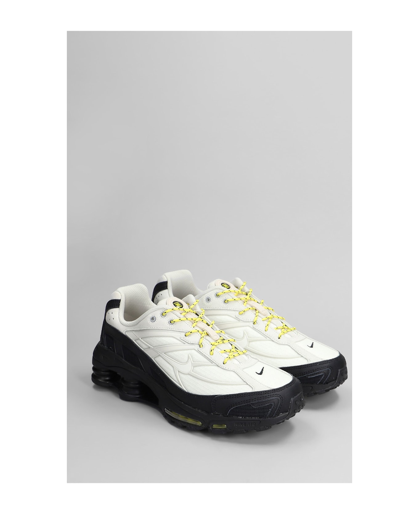 Nike Shox Ride 2 Sneakers In White Leather And Fabric - white