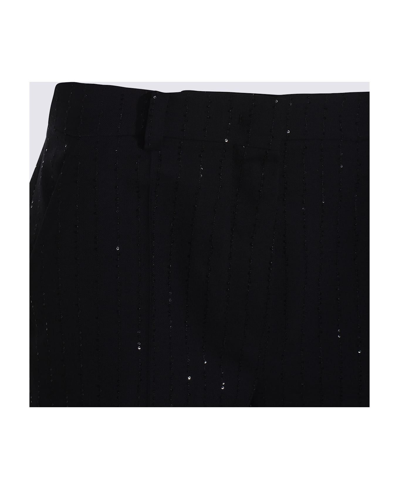 Max Mara Black Wool Siberia Shorts - Black