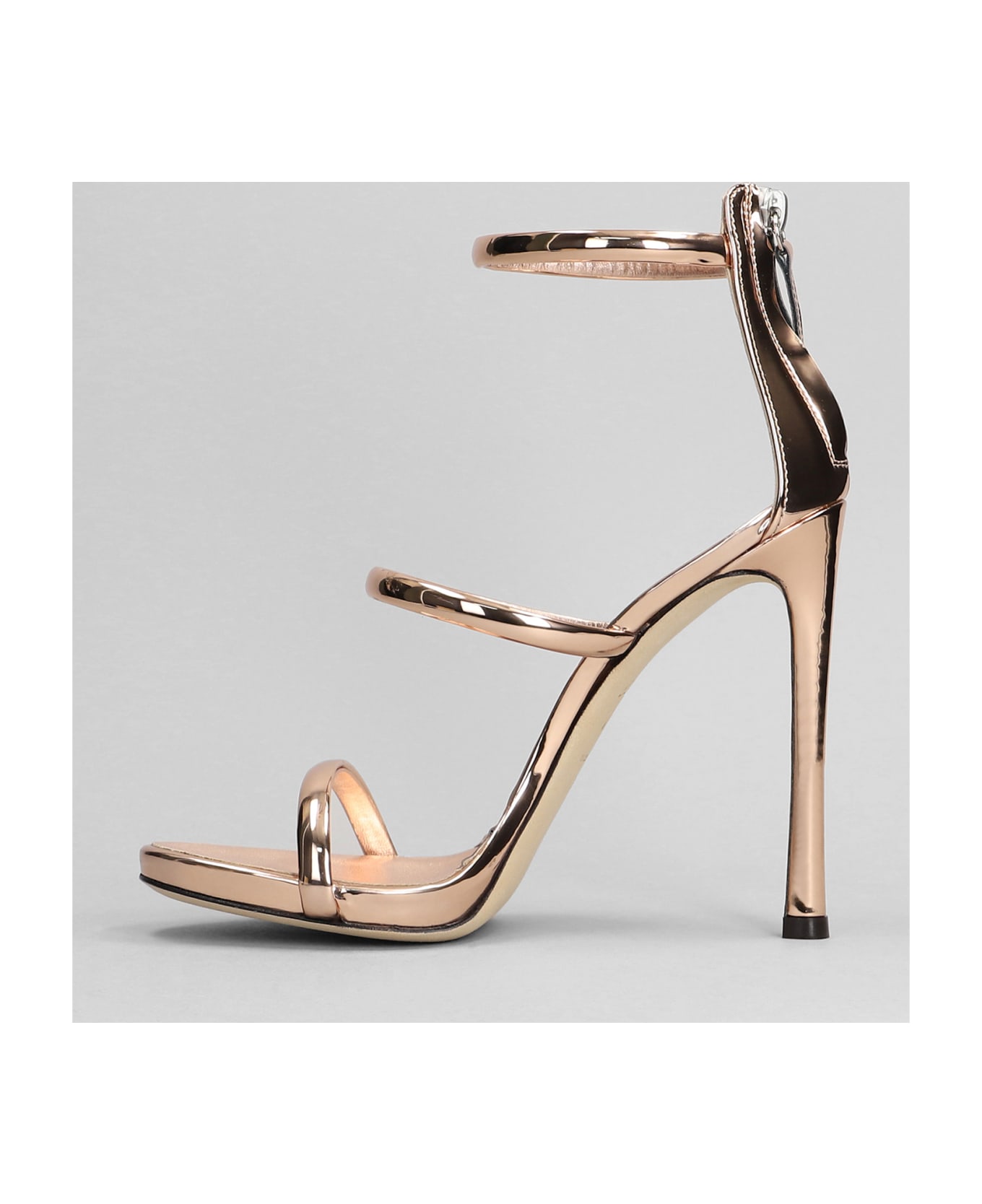 Giuseppe Zanotti Harmony Sandals In Copper Patent Leather - copper