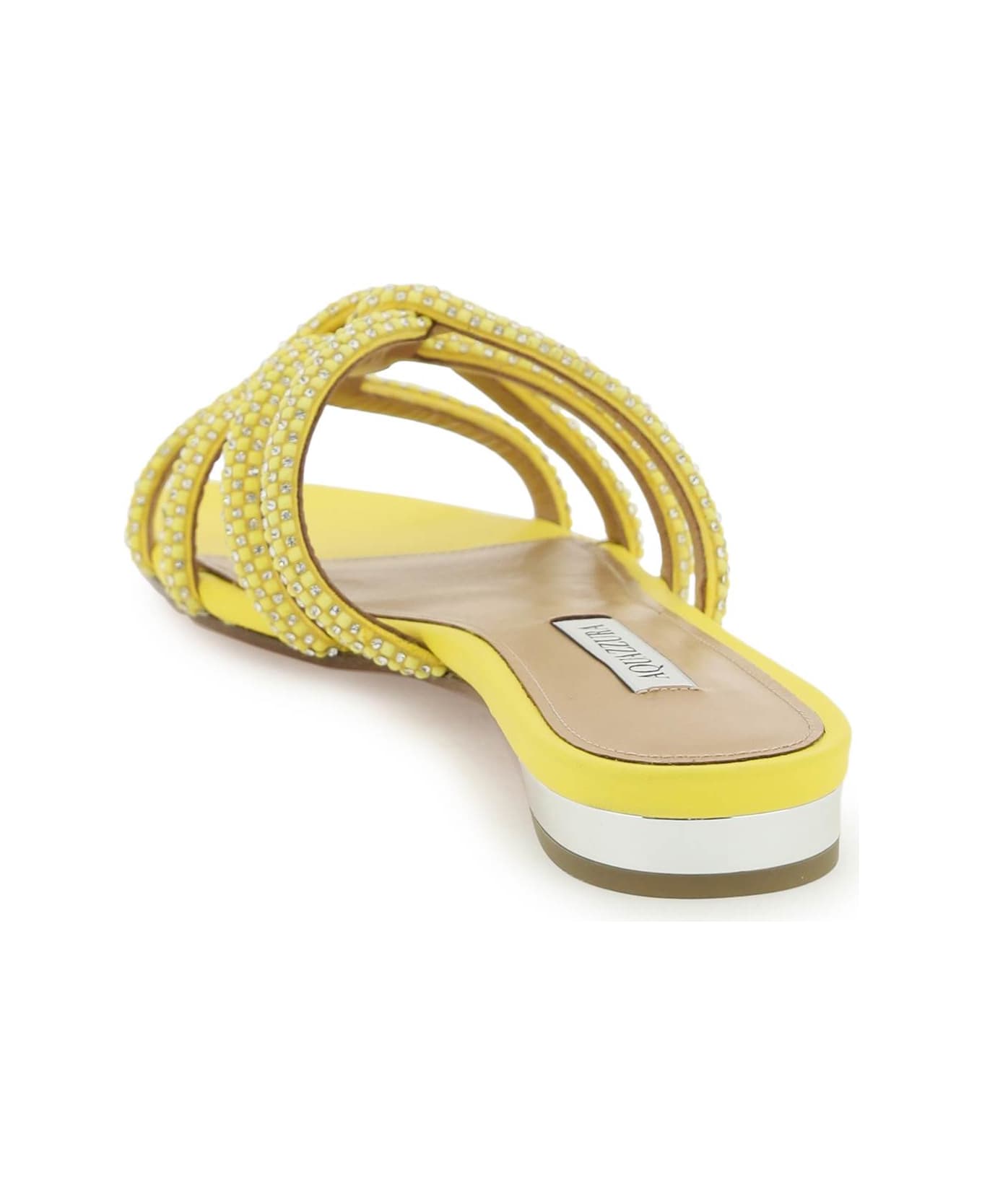 Aquazzura 'moondust' Slides - CITRON (Yellow)