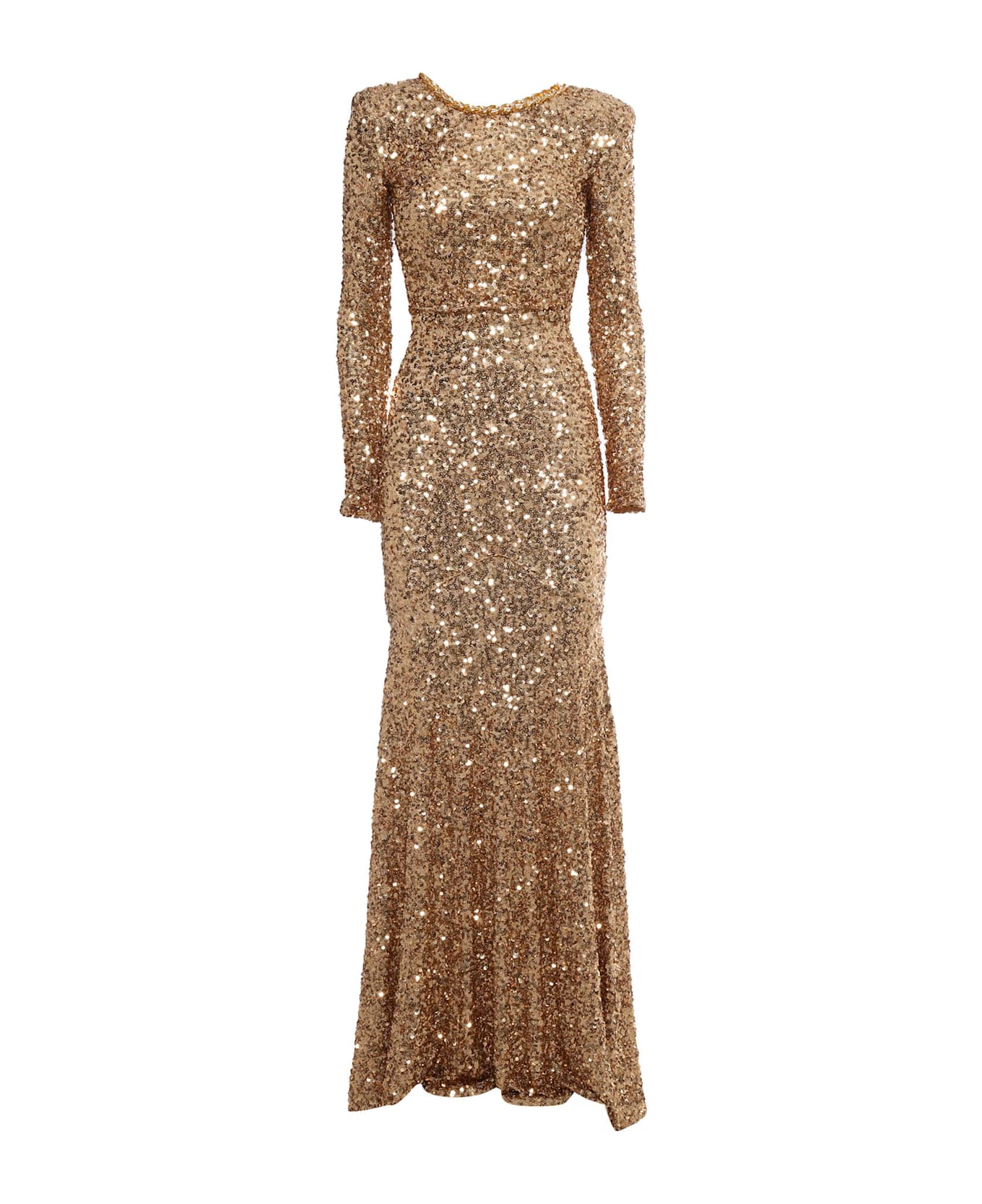 Elisabetta Franchi Long Dress - GOLD