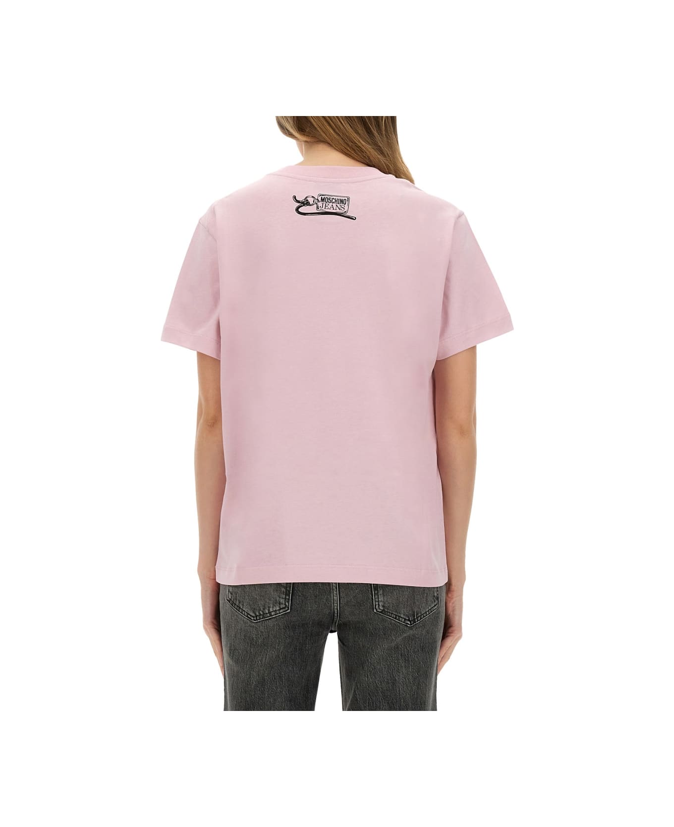 M05CH1N0 Jeans T-shirt With Print - PINK