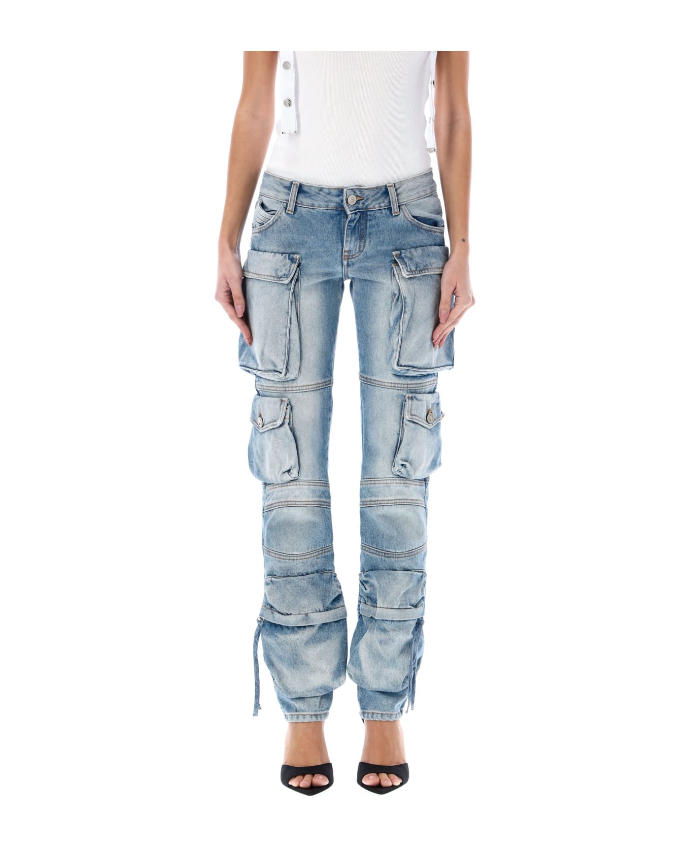 The Attico ''essie'' Cargo Jeans - SKY BLUE デニム