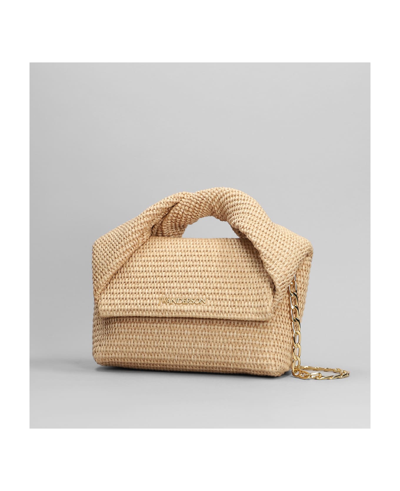 J.W. Anderson Twisted Hand Bag In Beige Cotton - Natural