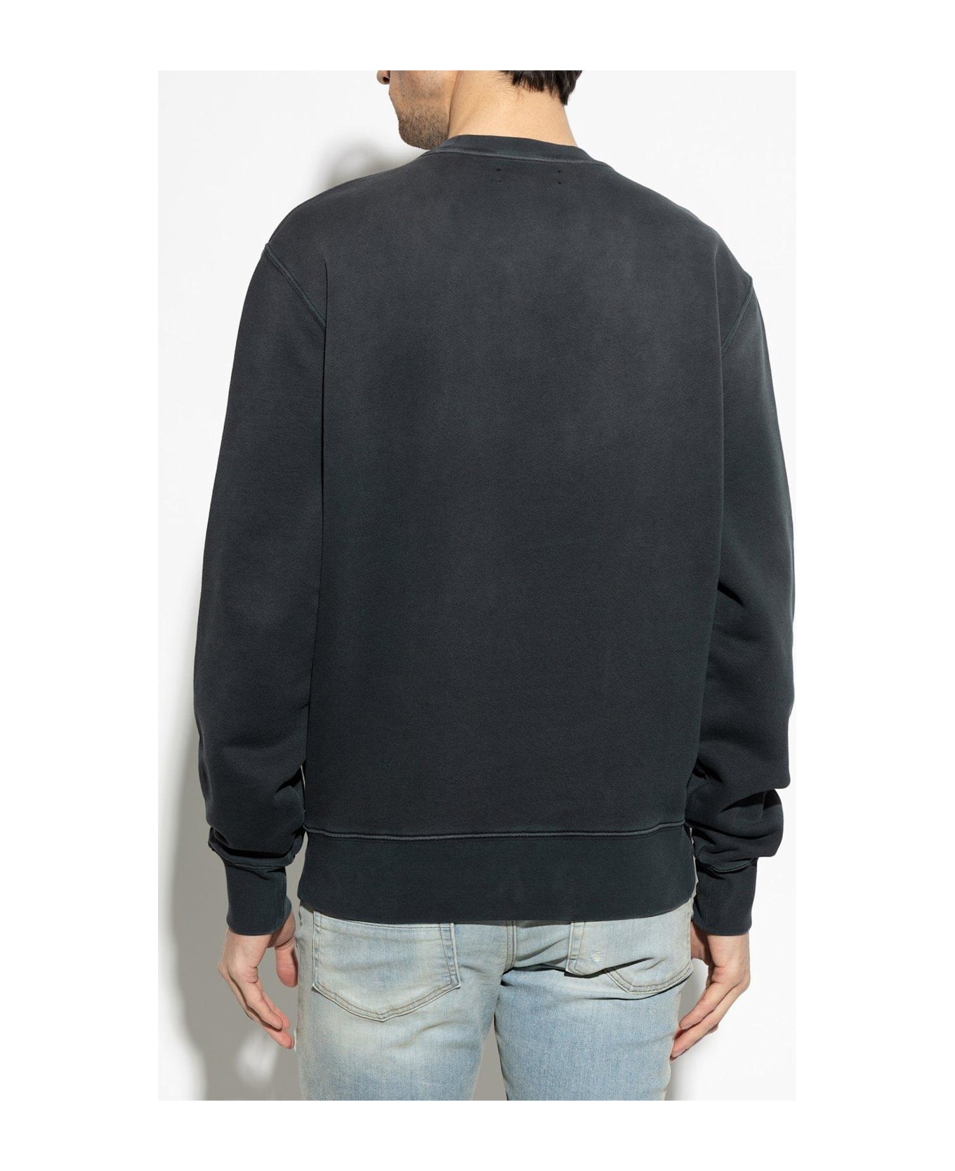 AMIRI Logo Printed Crewneck Sweatshirt - BLACK ニットウェア