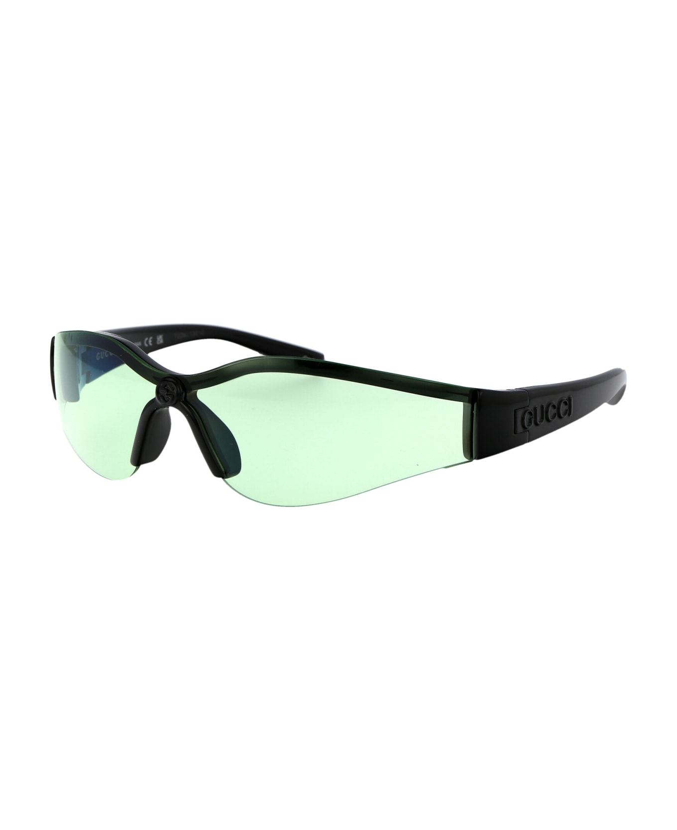 Gucci Eyewear Gg1651s Sunglasses - 005 BLACK BLACK GREEN サングラス