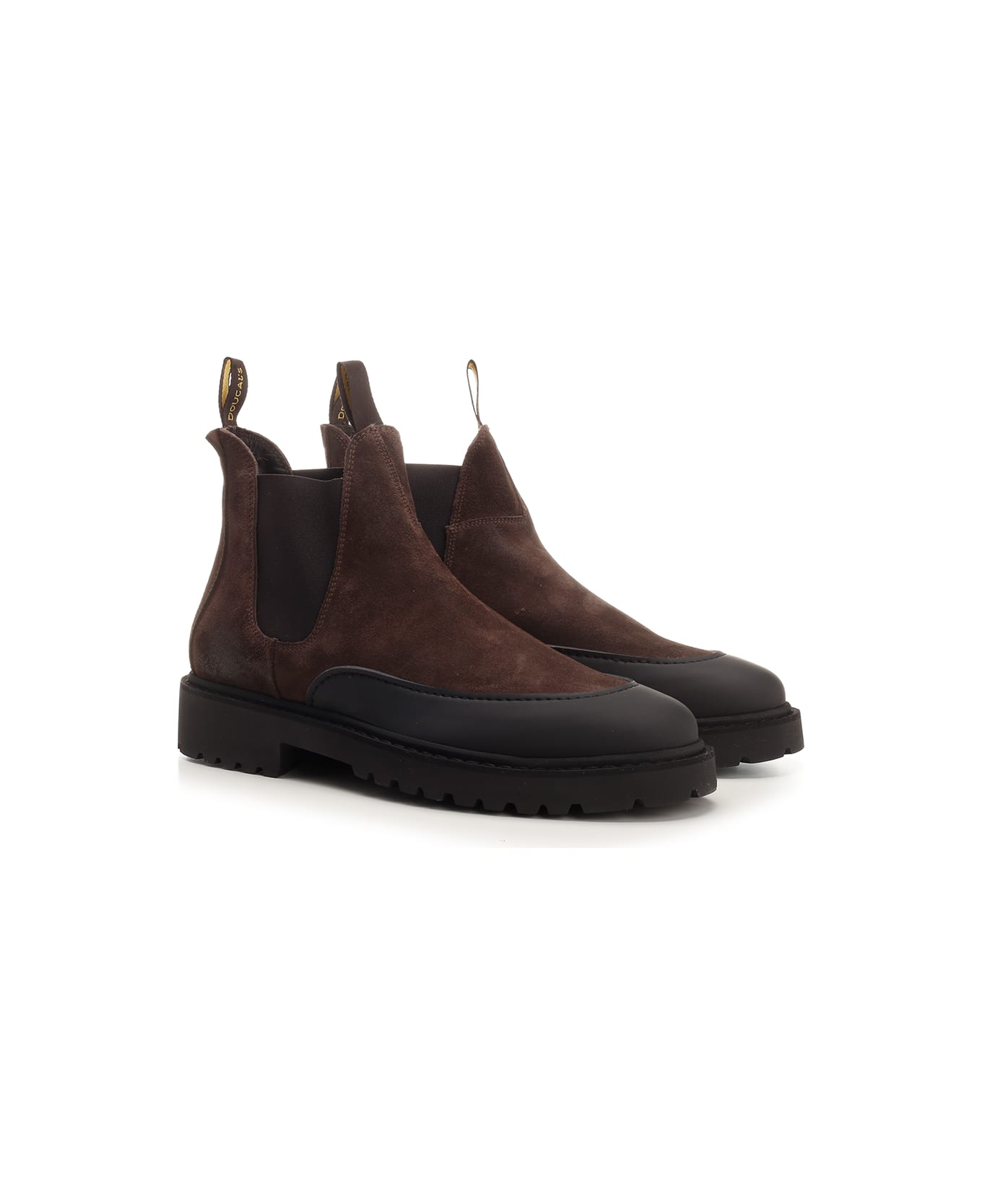 Doucal's Ankle Boot With Rubber Toe Cap - Brown