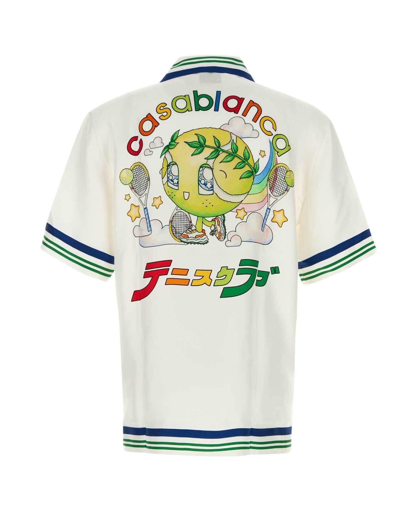 Casablanca White Satin Shirt - TENNISMASCOT