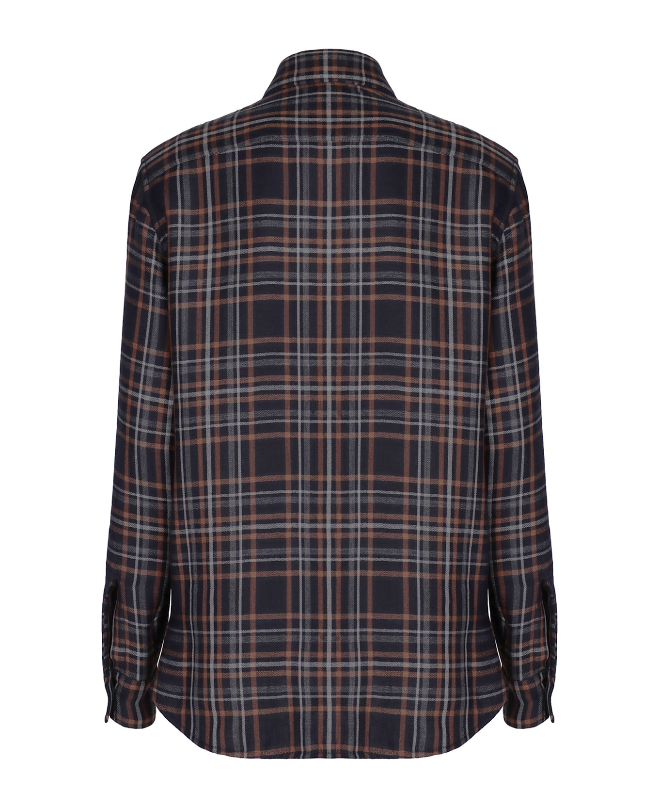 Saint Laurent Check Pattern Shirt - blue