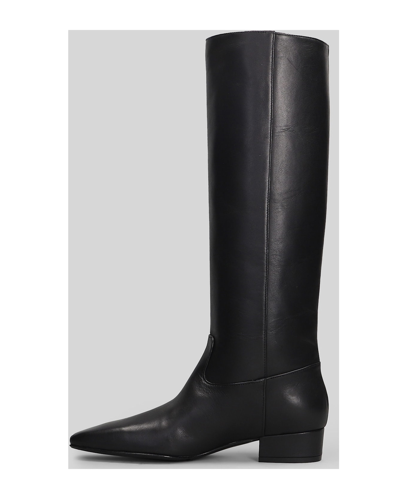 Fabio Rusconi Low Heels Boots In Black Leather - black