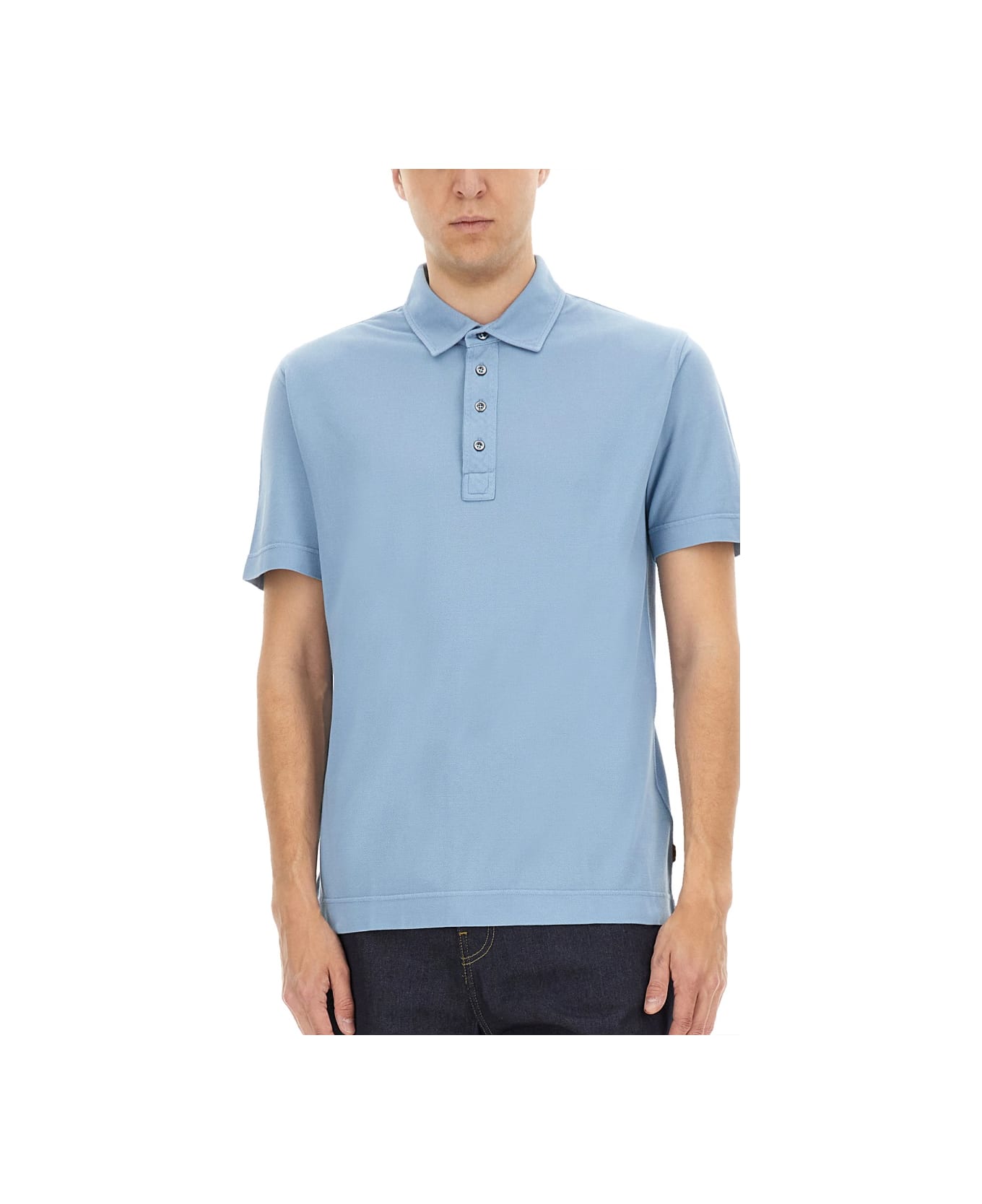 Hugo Boss Cotton Polo - BLUE