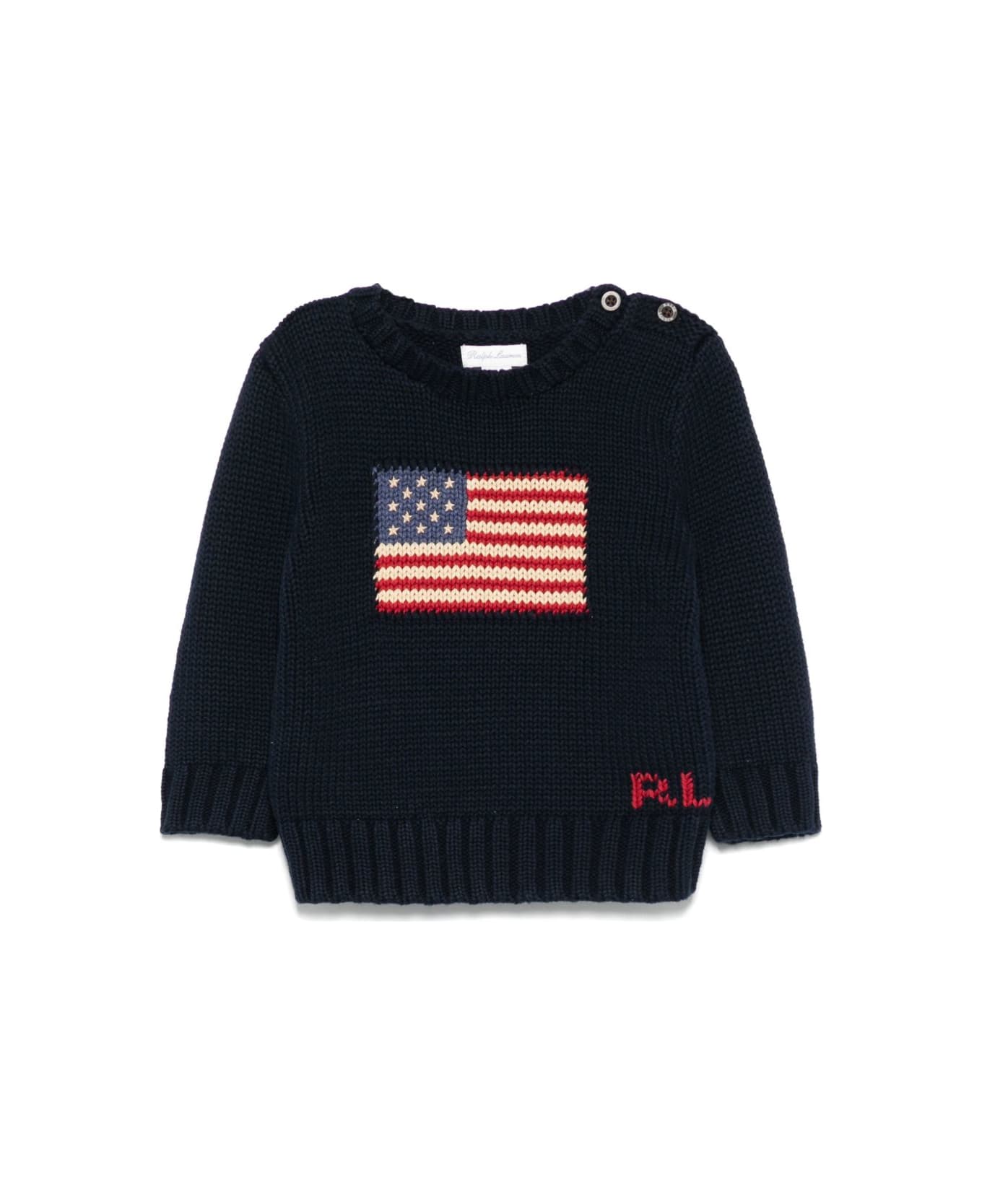 Polo Ralph Lauren Kids Navy Blue Sweater - Blue