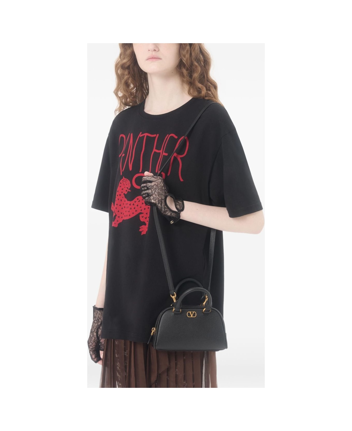 Valentino Garavani Vlogo Signature Leather Mini Bag - Black