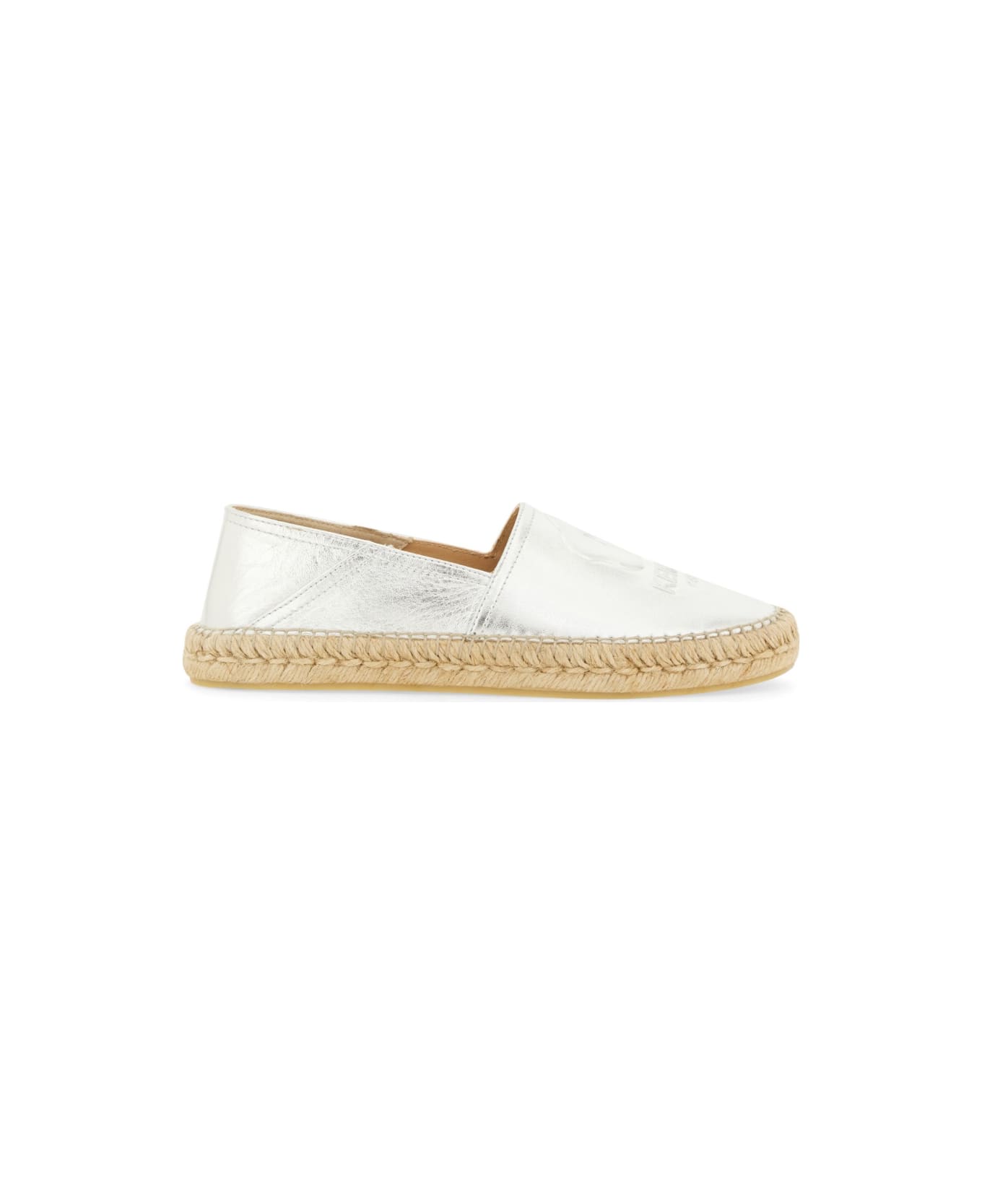 Kenzo Leather Espadrilles - SILVER フラットシューズ