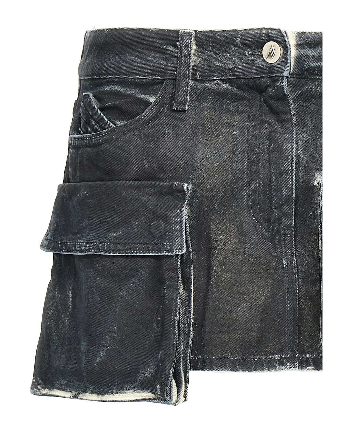 The Attico Cargo Mini Skirt - Blue