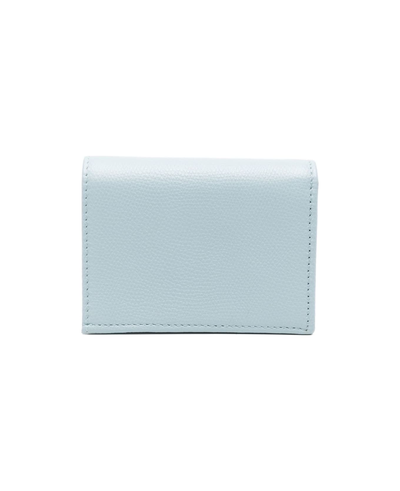 Valentino Garavani Vlogo Leather Wallet - Clear Blue