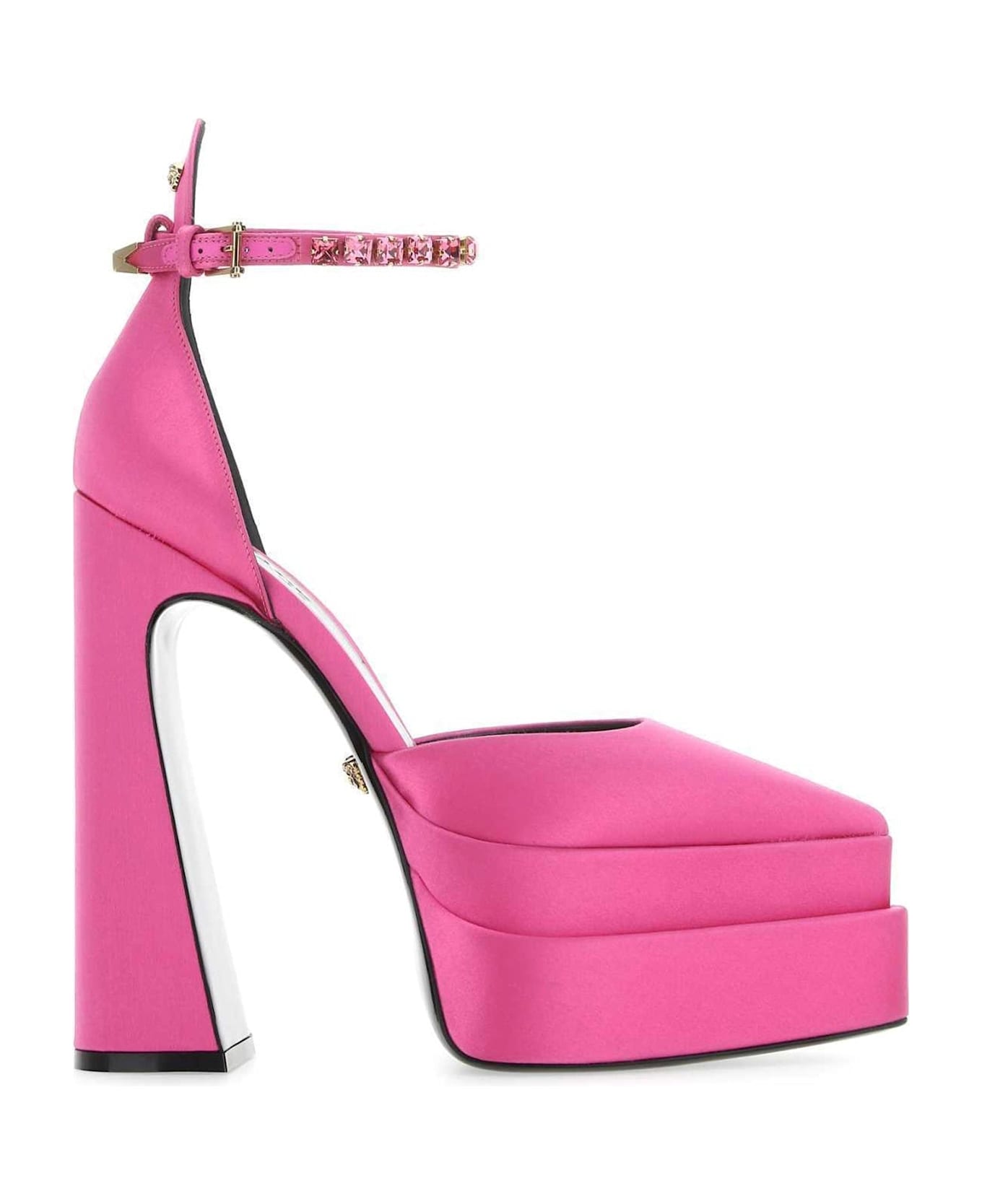 Versace Silk Satin Pumps - Pink