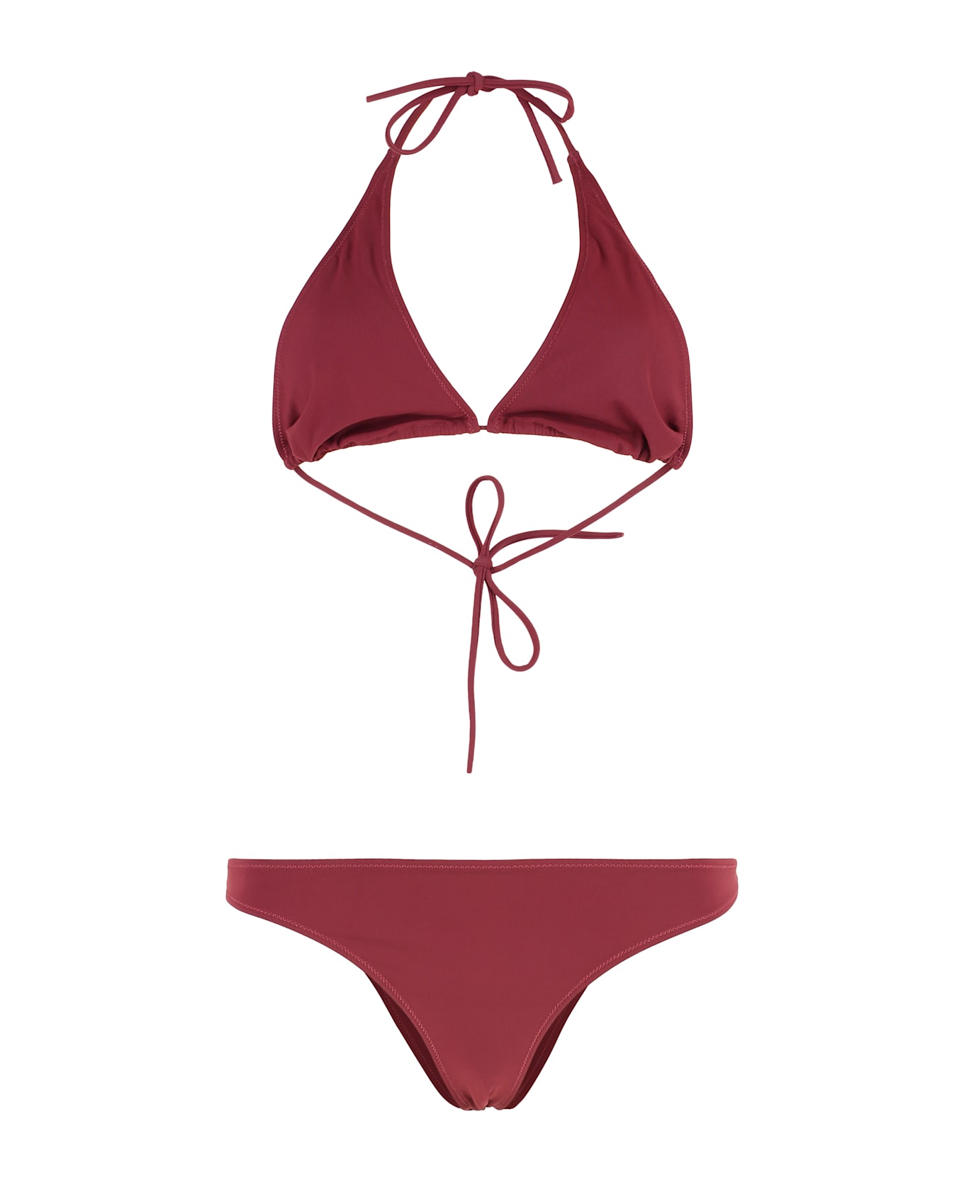 Lido Cinquantacinque Triangle Bra Bikini - Burgundy