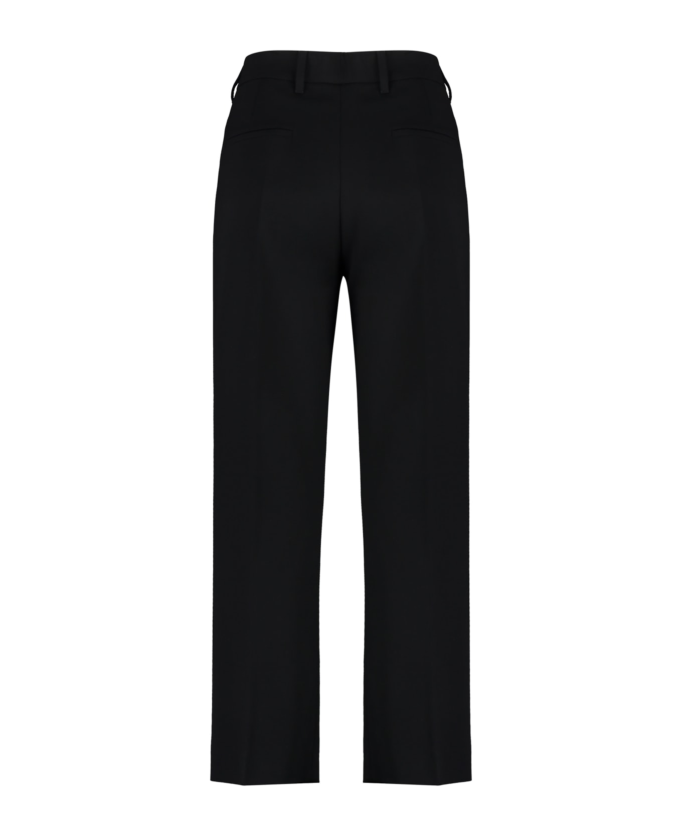 Prada Wool Cropped Trousers - black