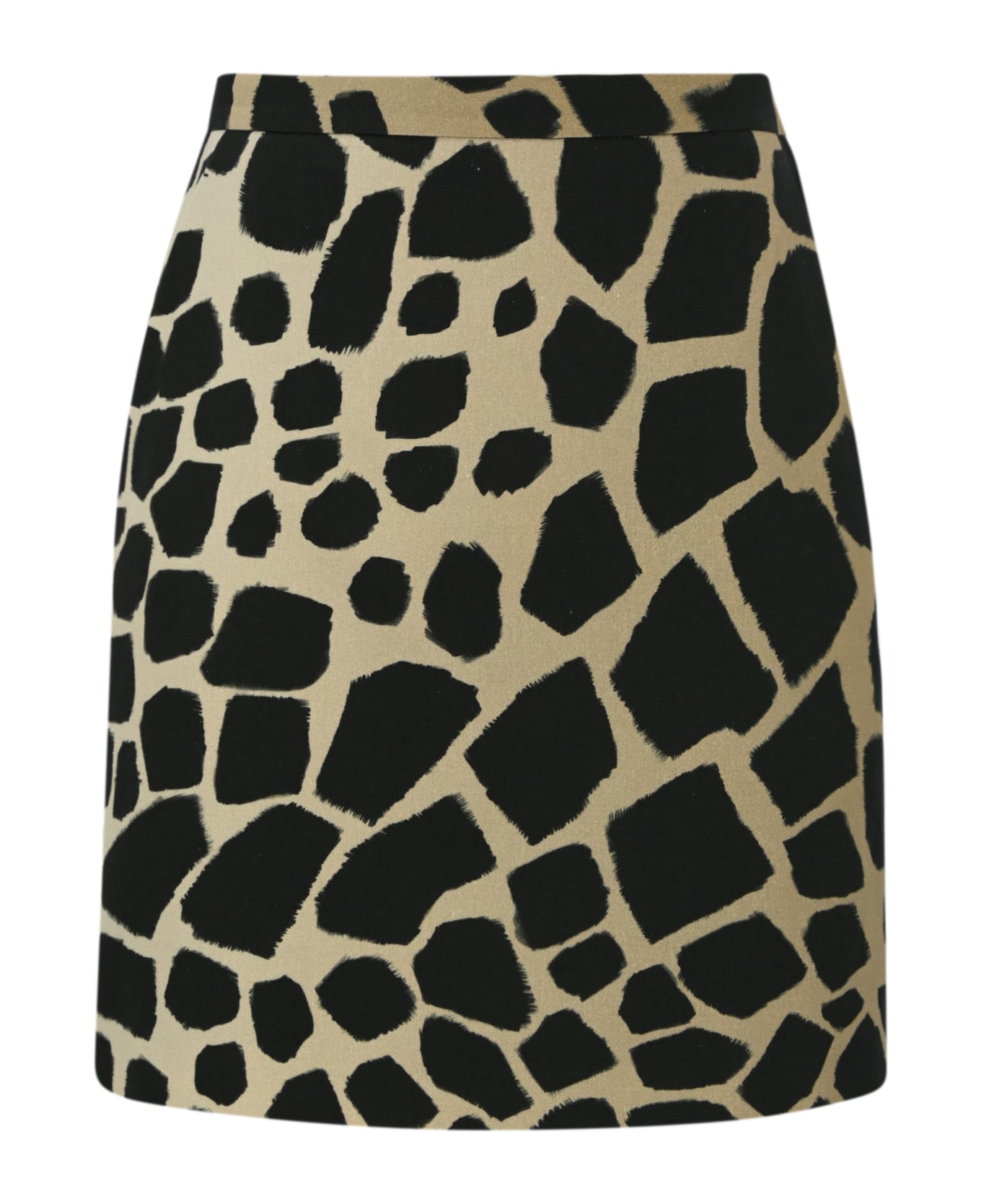 Max Mara Studio 'giovane' Cotton And Linen Skirt - Giraffa