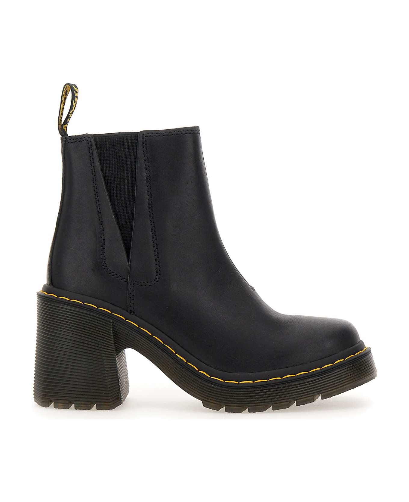 Dr. Martens Spence Leather Ankle Boots - BLACK ブーツ