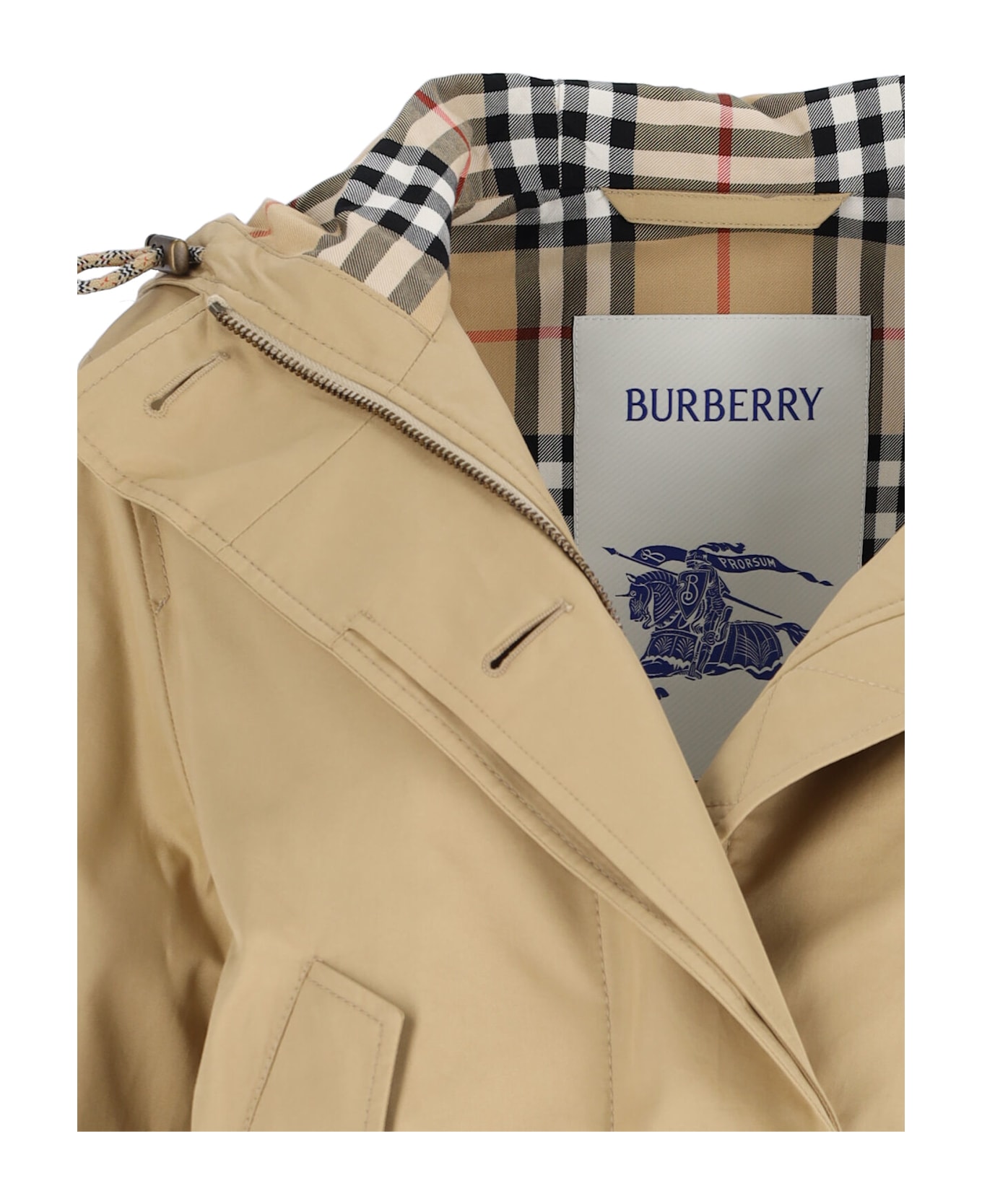 Burberry Zip Cropped Jacket - Beige
