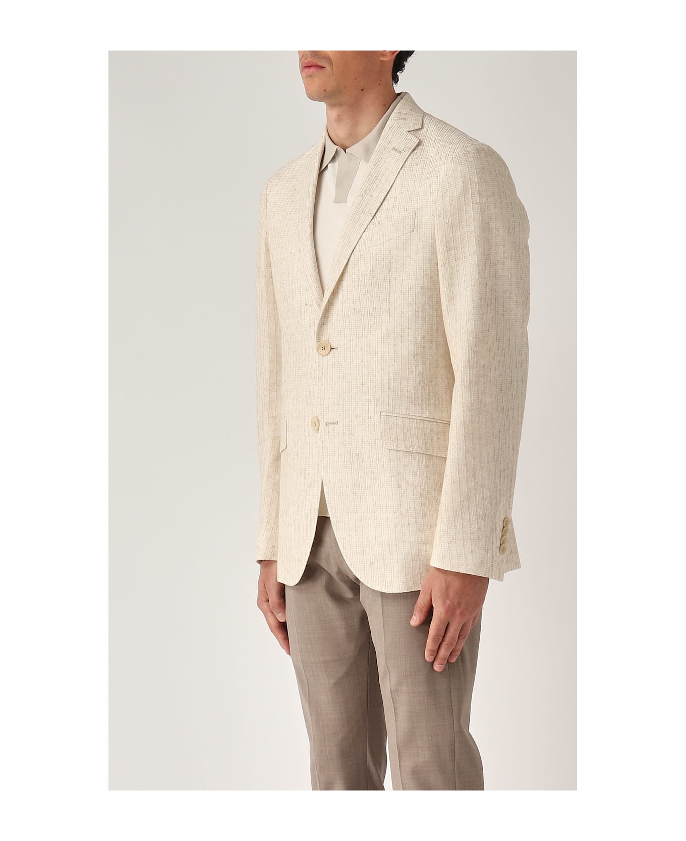 Etro Giacca Roma In Jersey Regular-fit Jacket - BEIGE