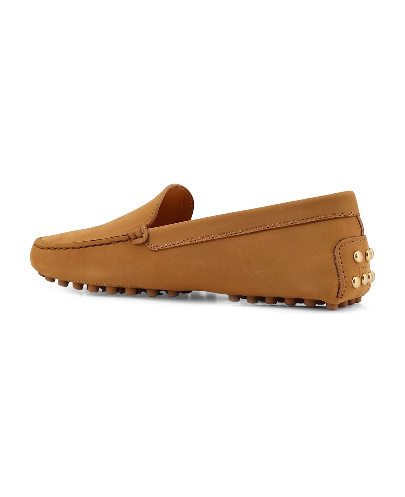 Tod's Suede Loafers With Engraved Logo On The Front - Brown