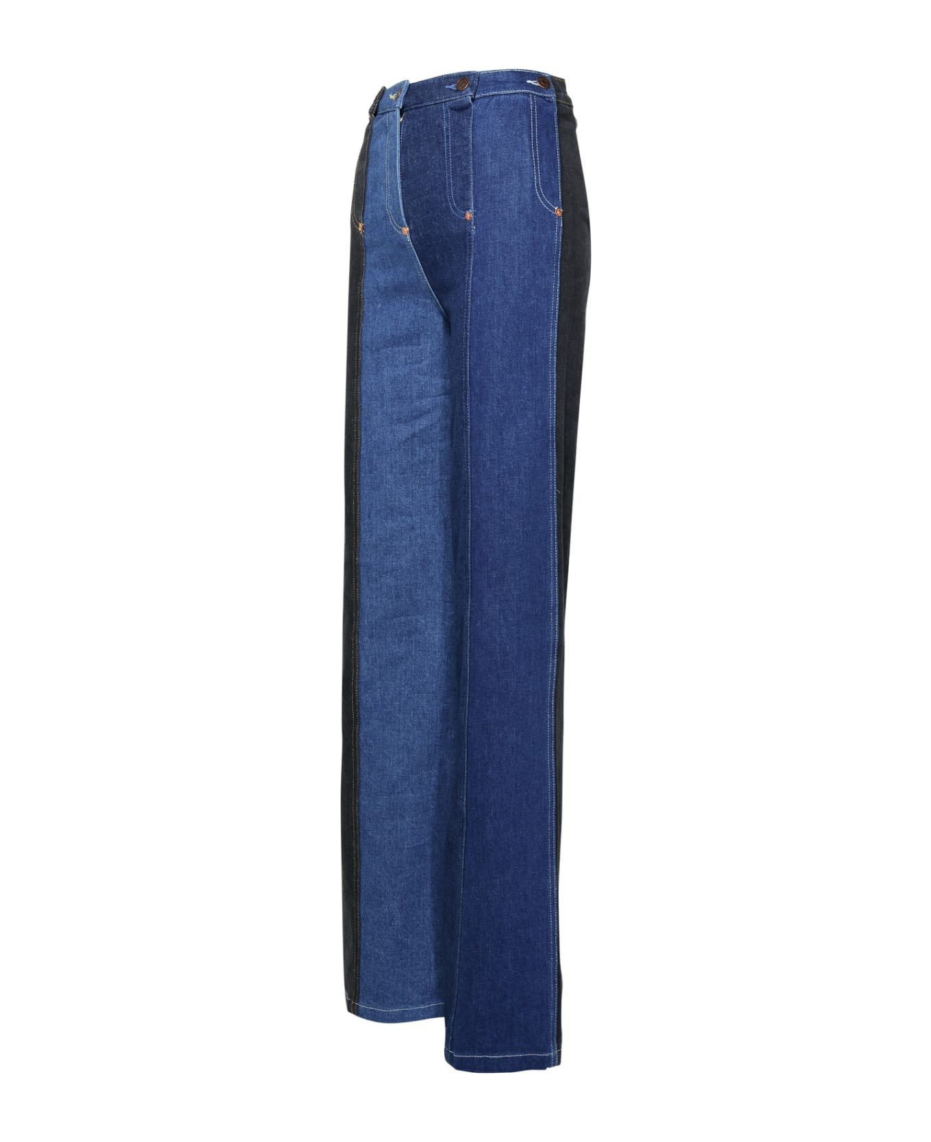 M05CH1N0 Jeans Blue Cotton Jeans - BLUE