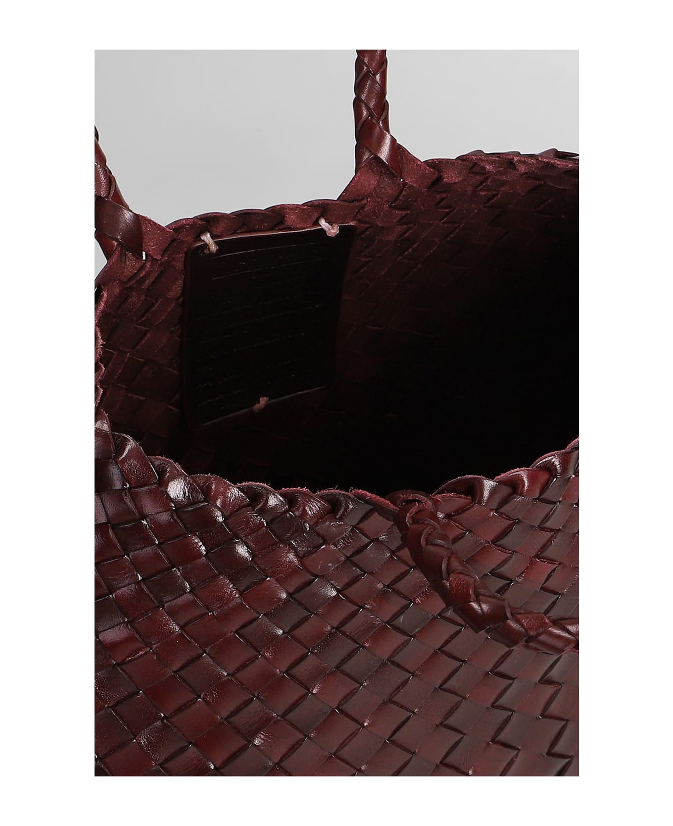 Dragon Diffusion Santa Croce Small Tote In Bordeaux Leather - bordeaux