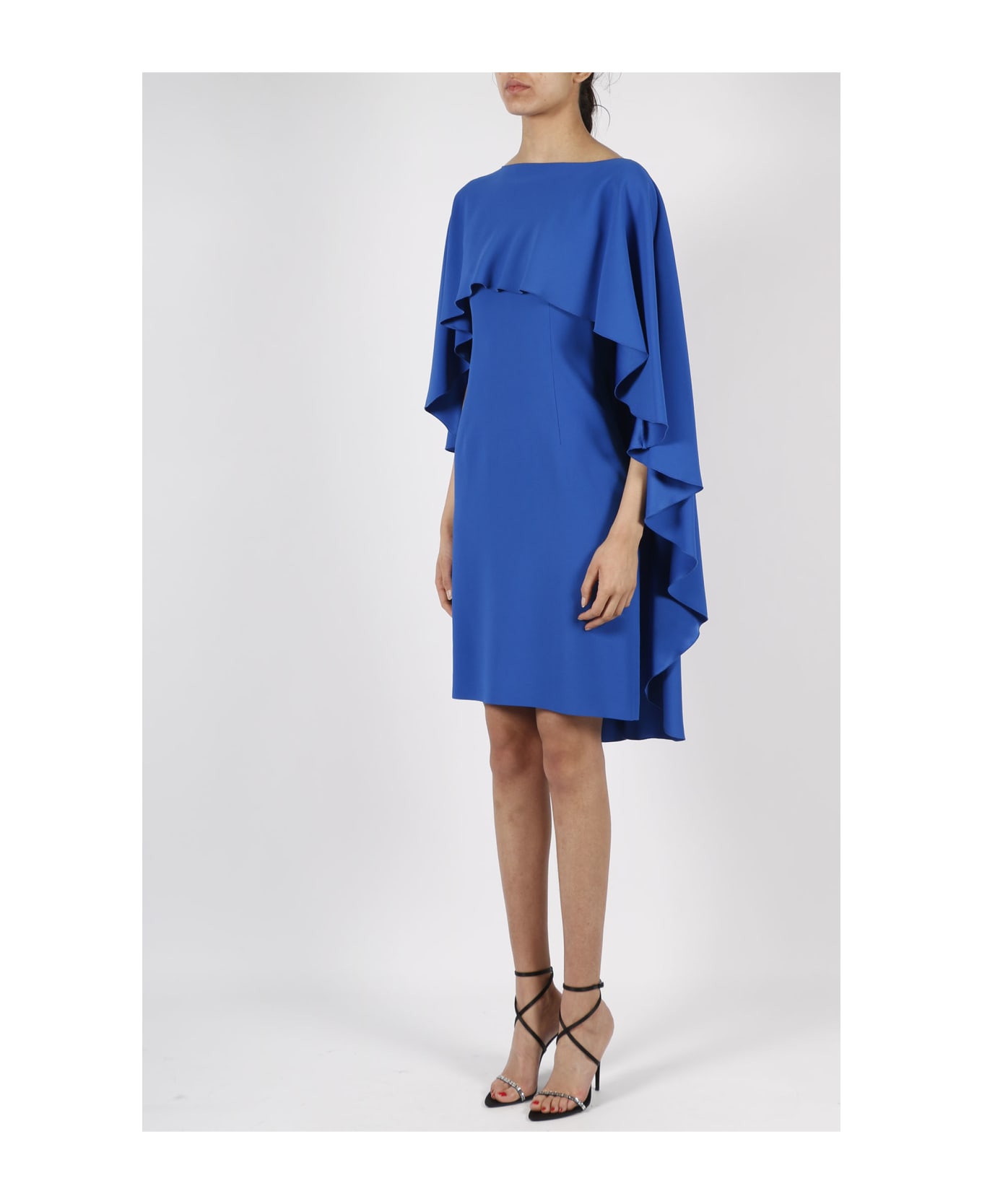 Alberta Ferretti Enver Satin Midi Dress - Bluette ワンピース＆ドレス