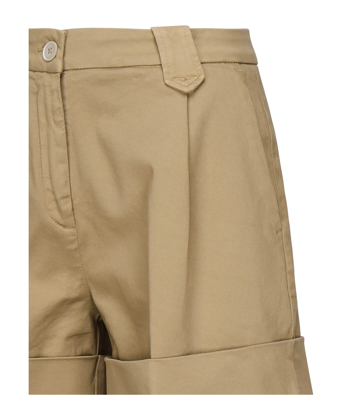 Fay Bermuda With Turn-up - Beige