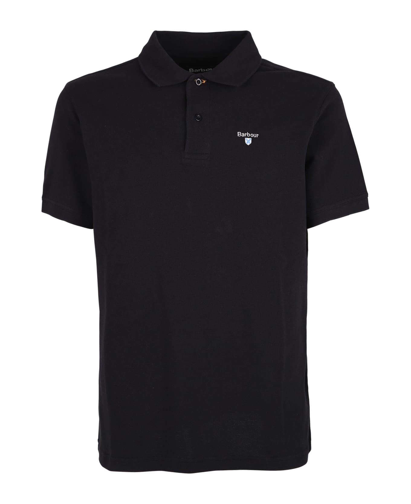 Barbour Logo Embroidered Polo Shirt - Black シャツ