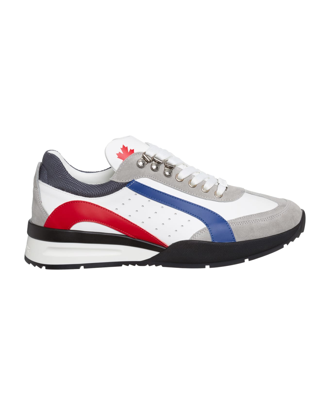 Dsquared2 Legend Leather Sneakers - White - Blue - Red