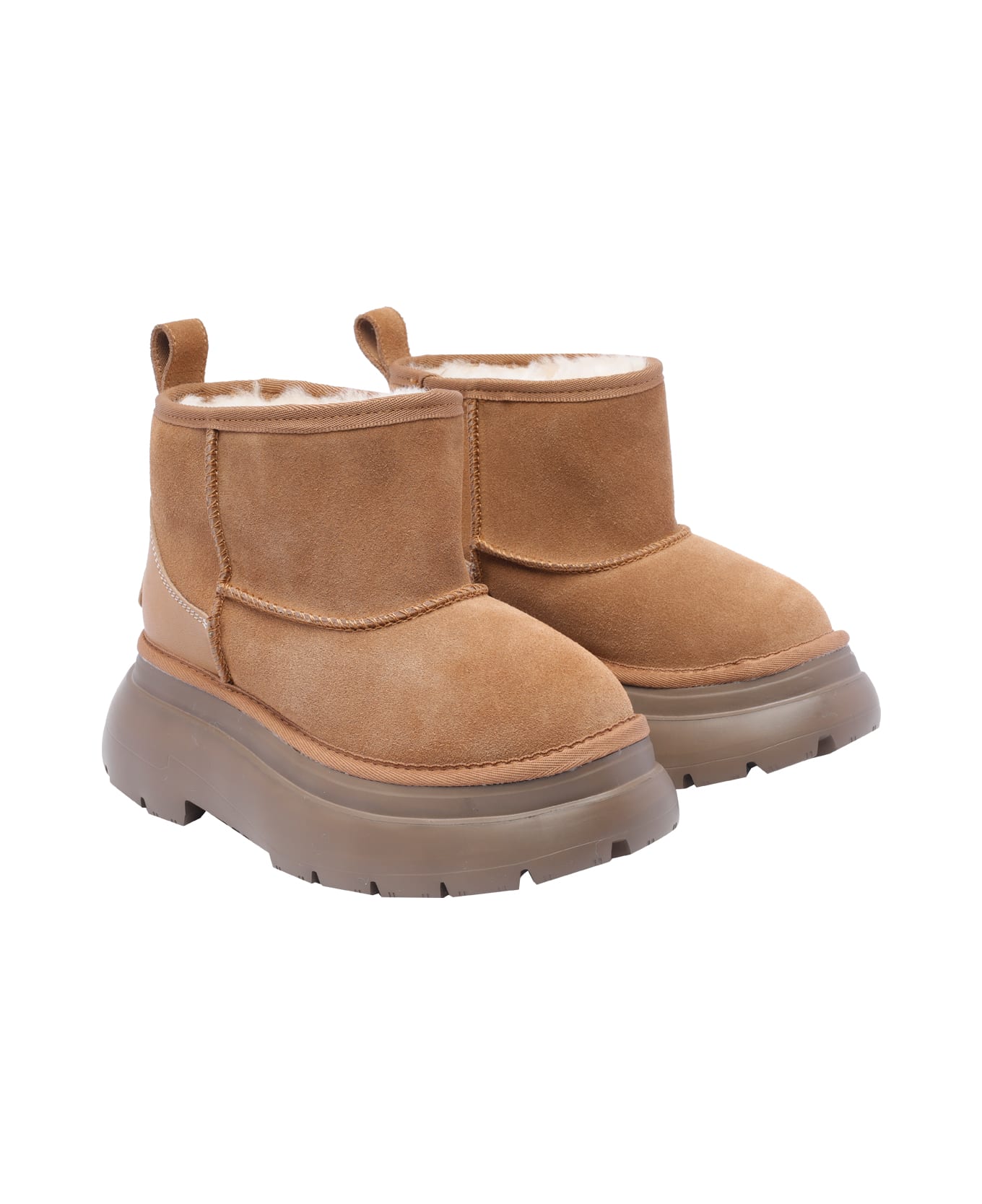 R13 Chunky Shearling Boots - Brown