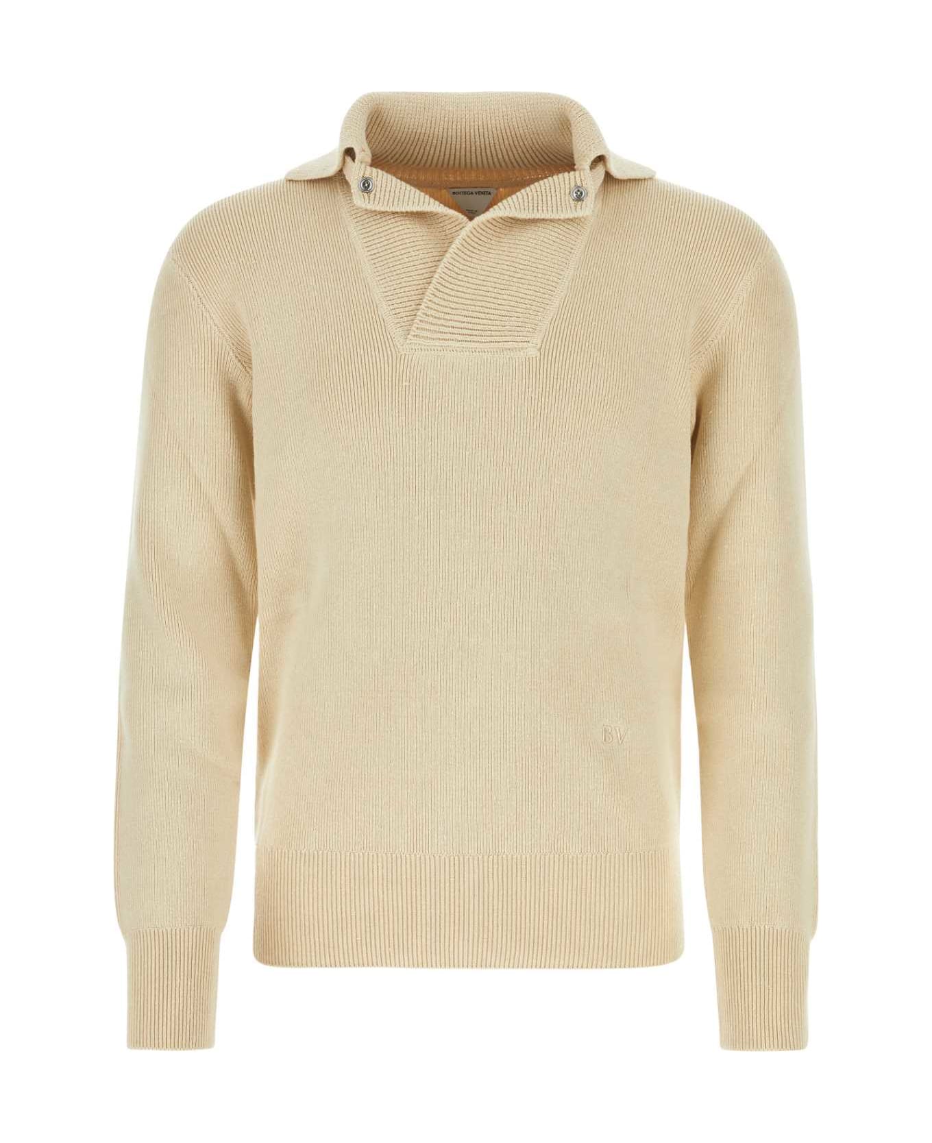 Bottega Veneta Beige Linen Blend Sweater - BEIGE