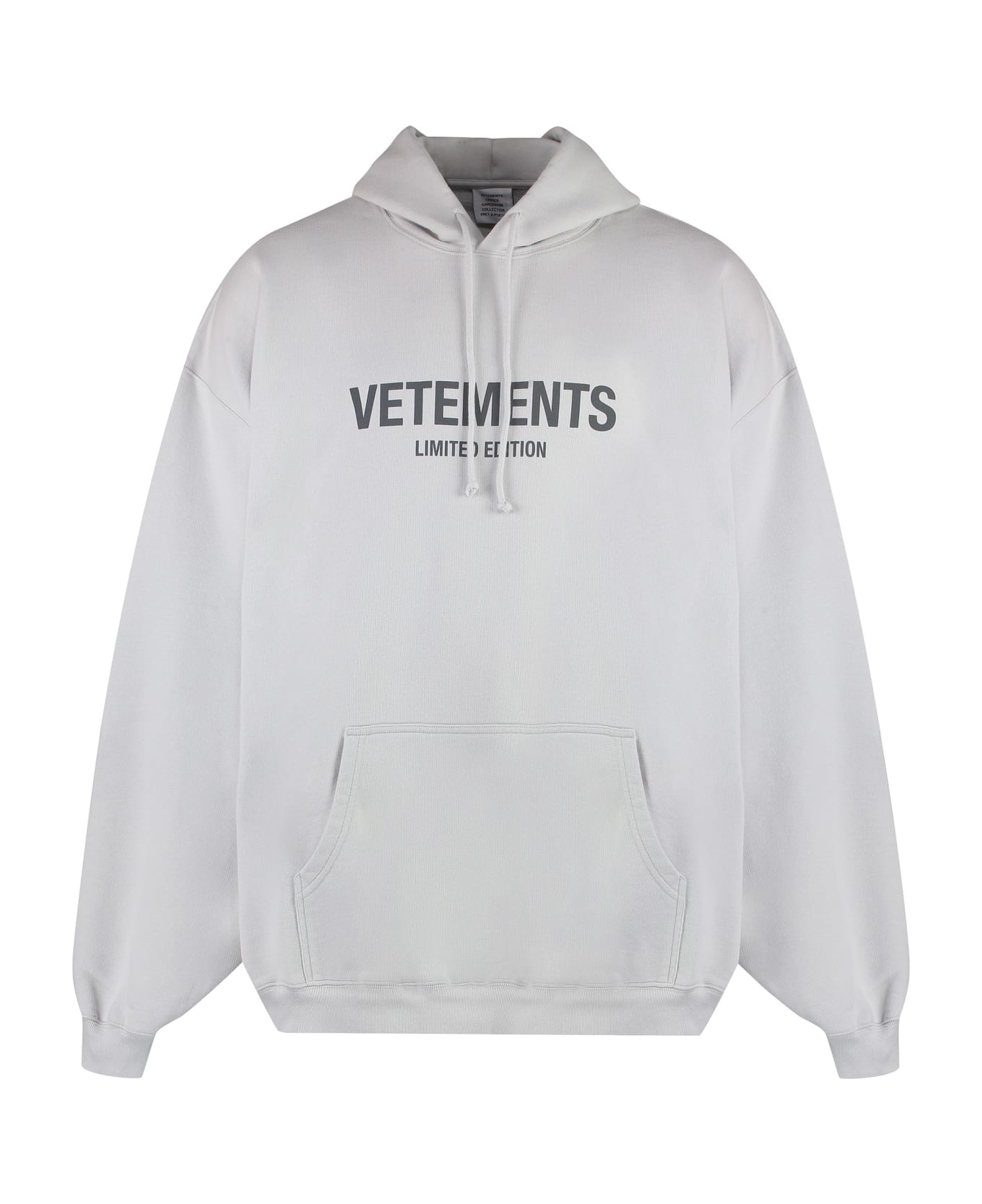 VETEMENTS Logo Print Hoodie - grey