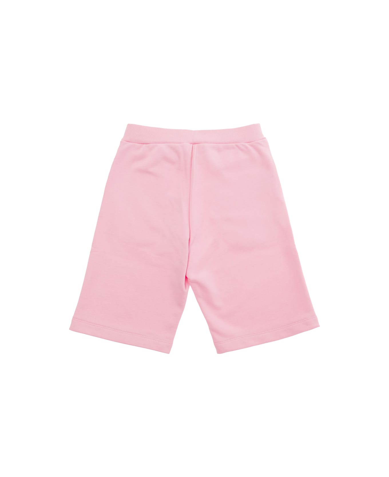 Marni Pink Shorts With Logo Lettering Print In Cotton Boy - Pink ボトムス