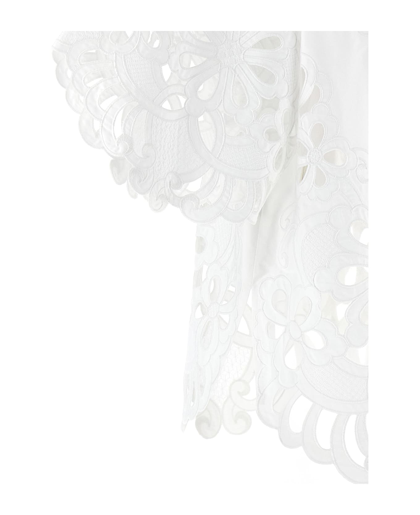 Dolce & Gabbana Cut-out Embroidery Shirt - White