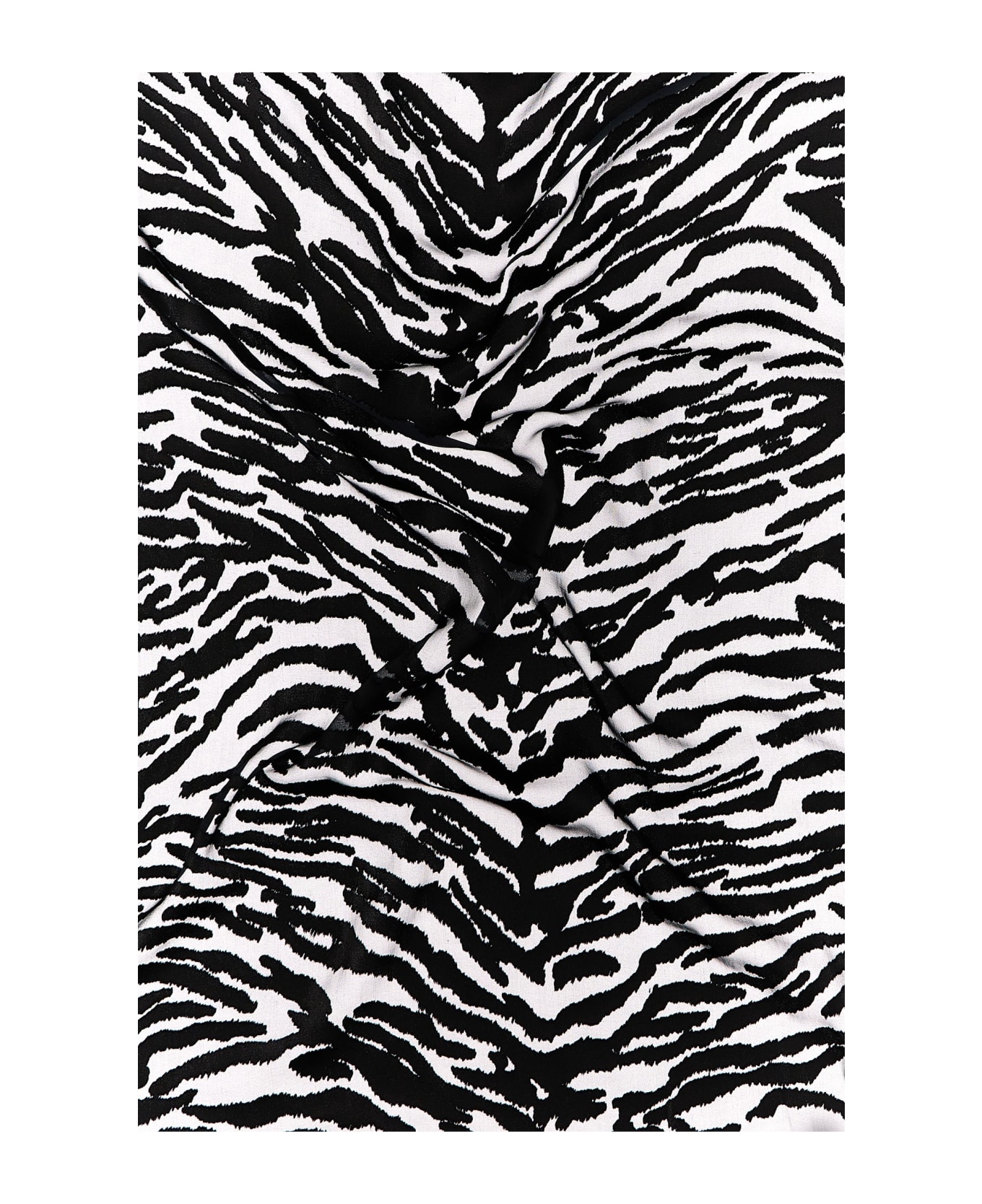 Saint Laurent Animal Print Scarf - Black  