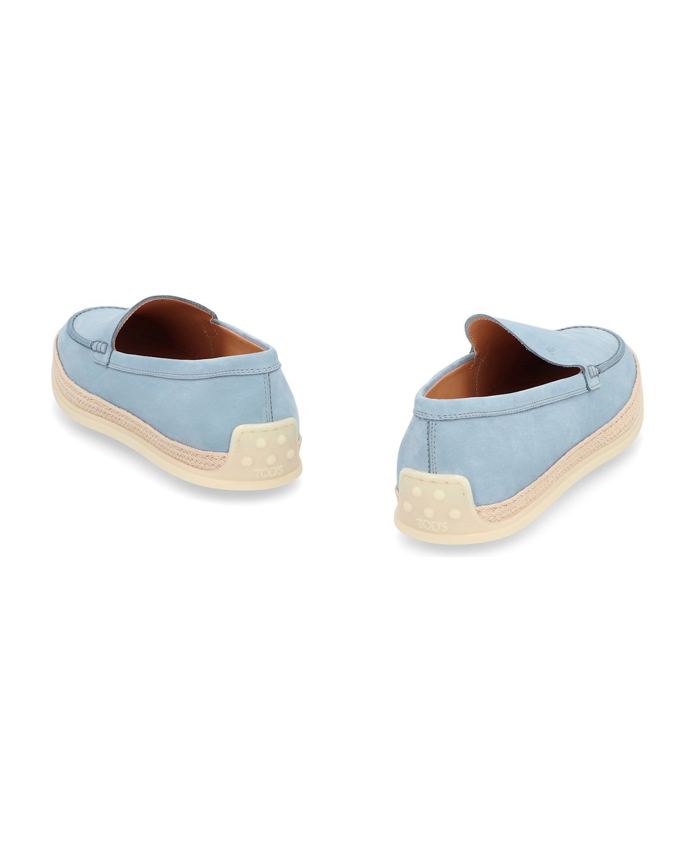 Tod
s Leather Slipper Loafers - Light Blue