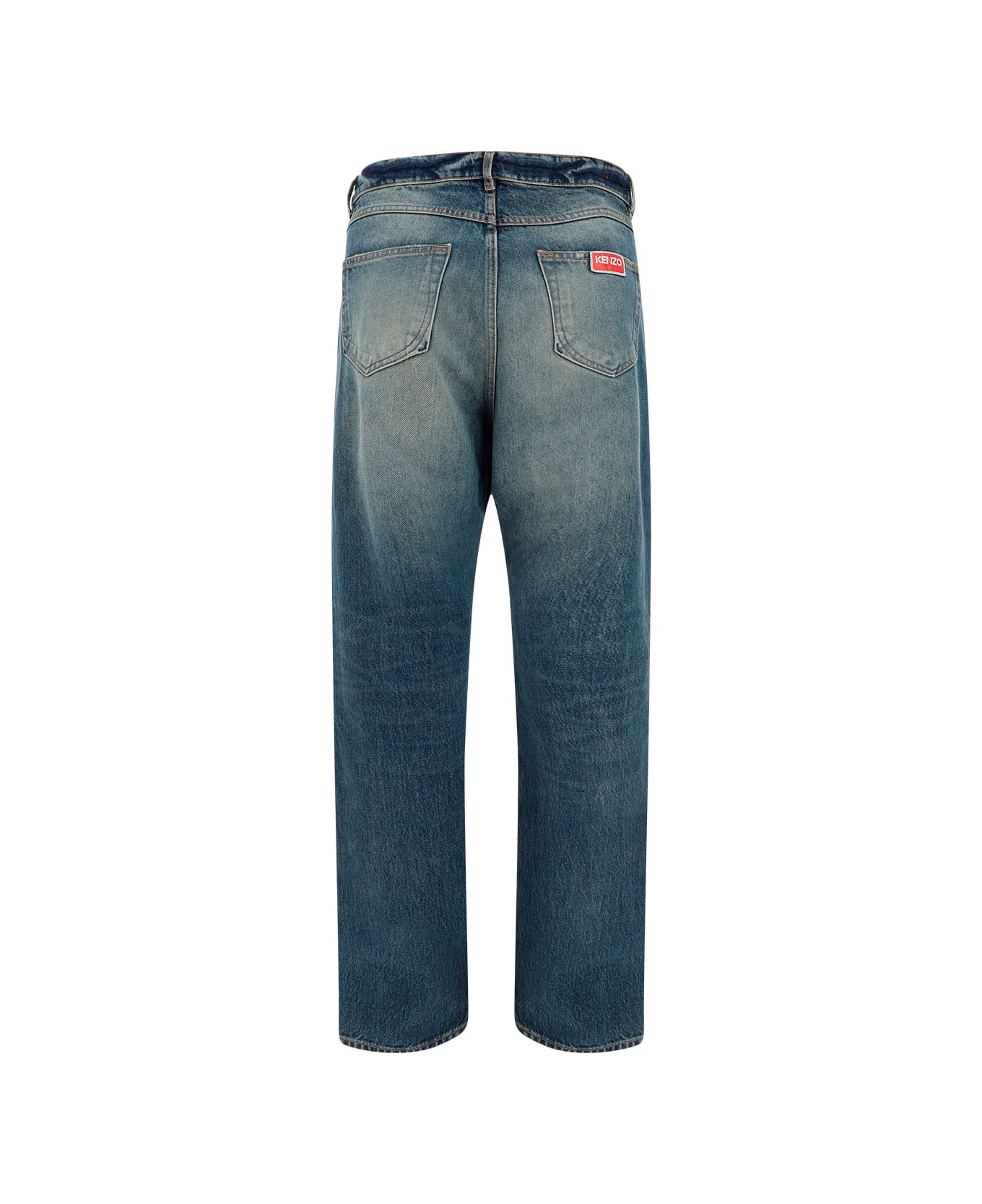 Kenzo 5-pocket Straight Jeans - Medium Stone Bl デニム